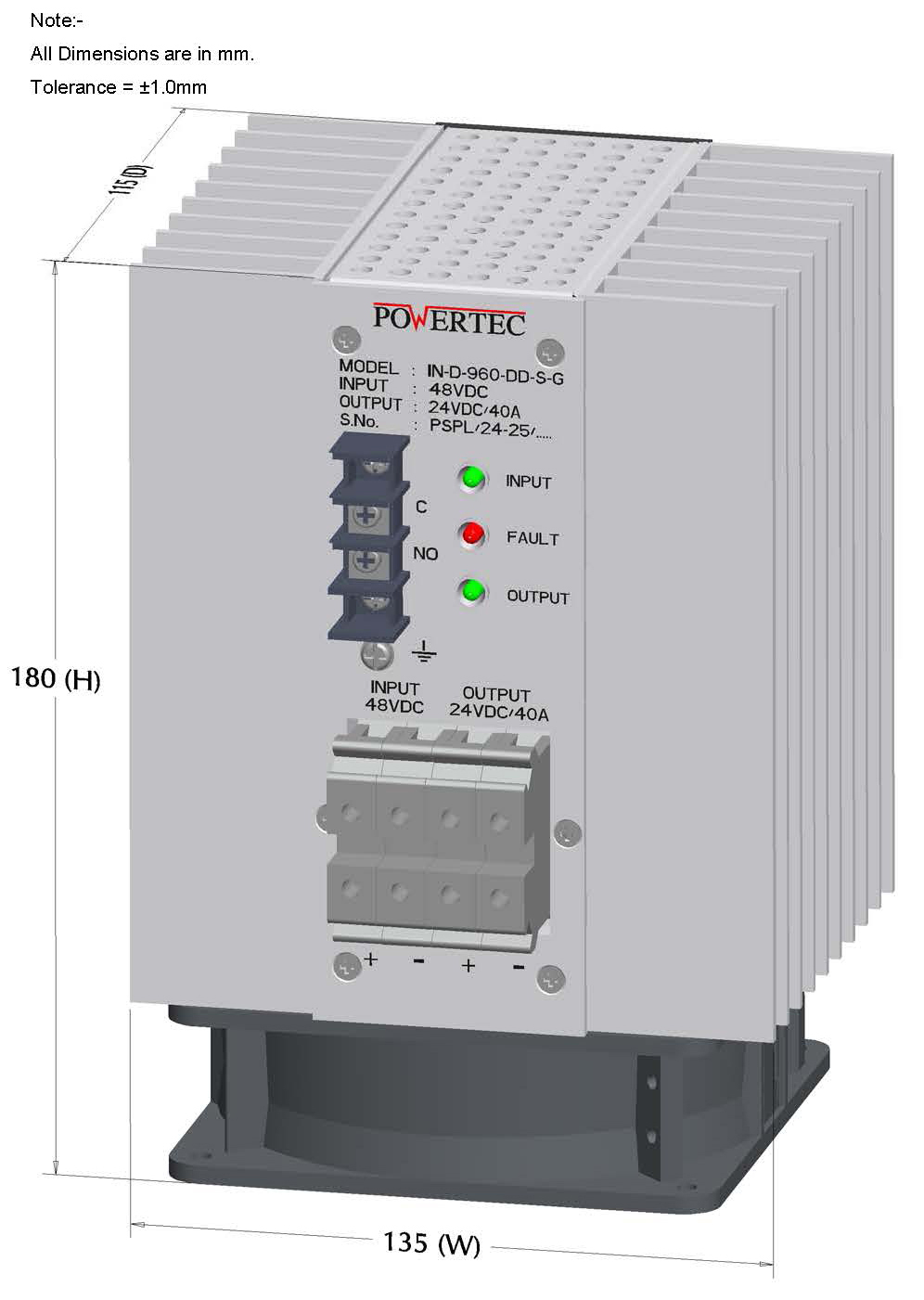 PSPL_IN-D-960-DD-S-G_3D_01_Front View_With Dimensions_000